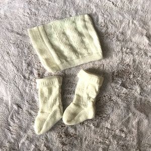 Knit Baby Bonnet & Sock Set